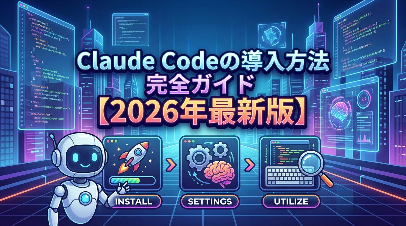 Claude Codeの導入方法 完全ガイド【2026年最新版】インストールから初期設定・活用法まで徹底解説